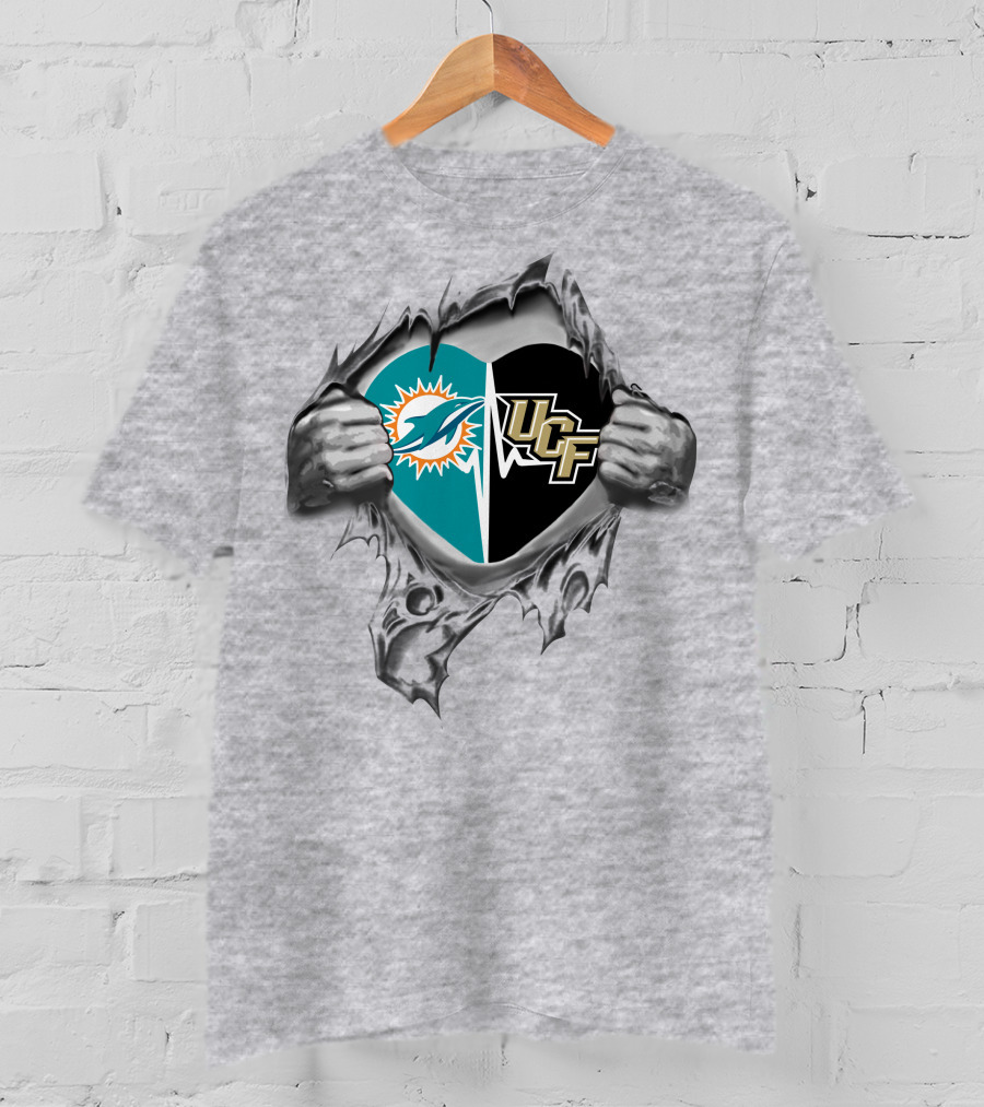 Miami Dolphins Ucf Knights  It's In My Heart T-Shirt