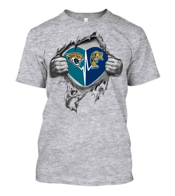 Jaguars Florida Intl Golden Panthers Heartbeat T-Shirt