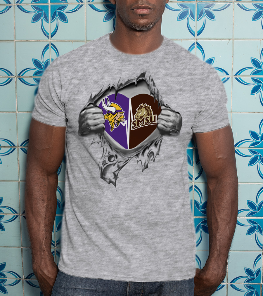 Vikings Smsu Mustangs It's In My Heart T-Shirt