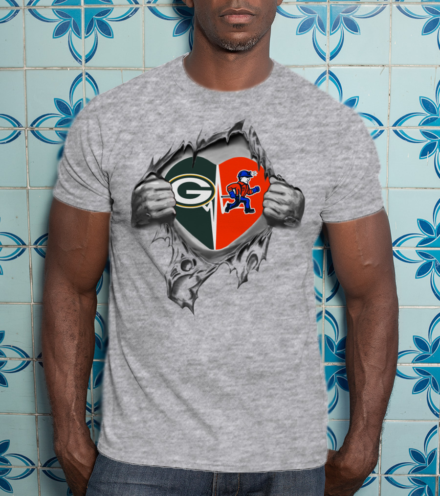Packers Platteville Pioneers Heart Tearing Symbol T-Shirt