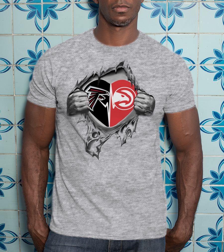 Atlanta Falcons And Hawks Heart It's In My Heart T-Shirt