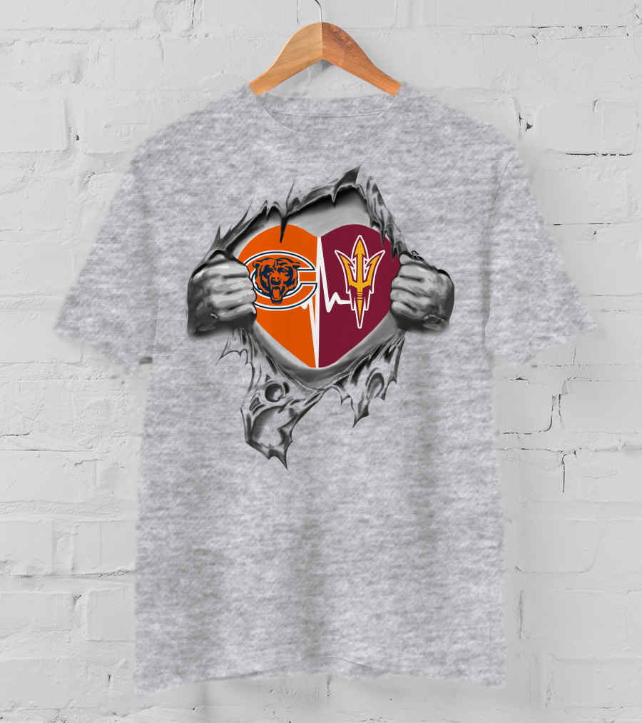 Bears Arizona State Sun Devils Heartbeat T-Shirt
