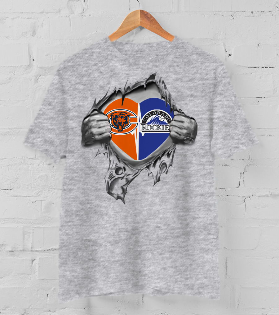 Chicago Bears Colorado Rockies Heart In My Heart T-Shirt