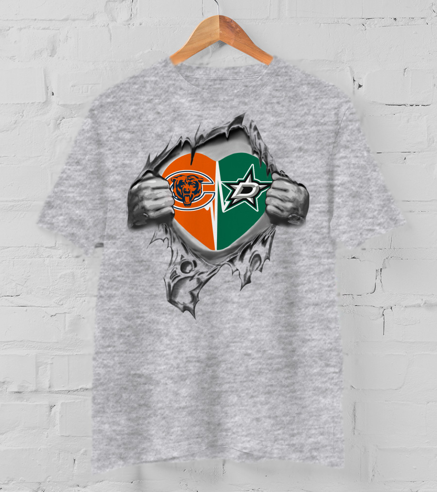Bears Dallas Stars Heart Passion T-Shirt