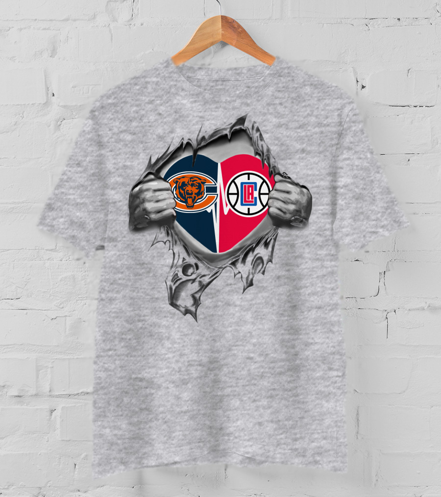 Bears La Clippers Heart Logo In My Heart T-Shirt