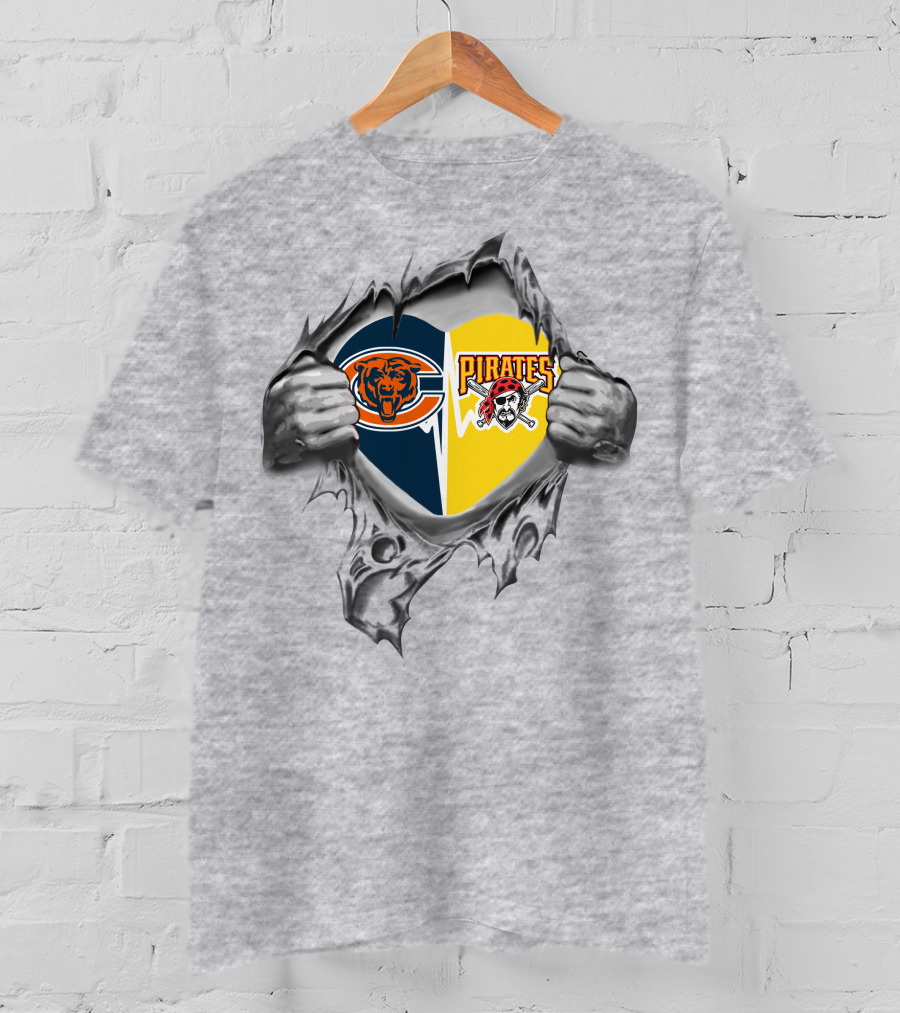Bears Pirates Heart Combination Burst T-Shirt