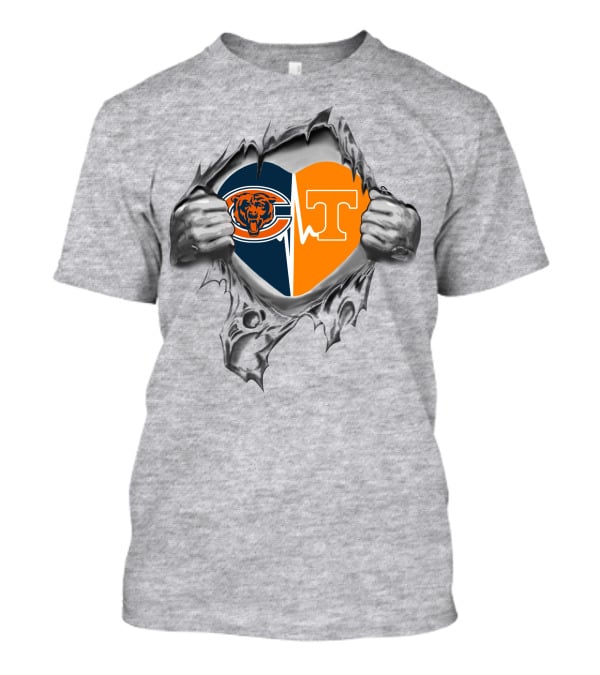 Bears Tennessee Volunteers Heart Design Combination T-Shirt
