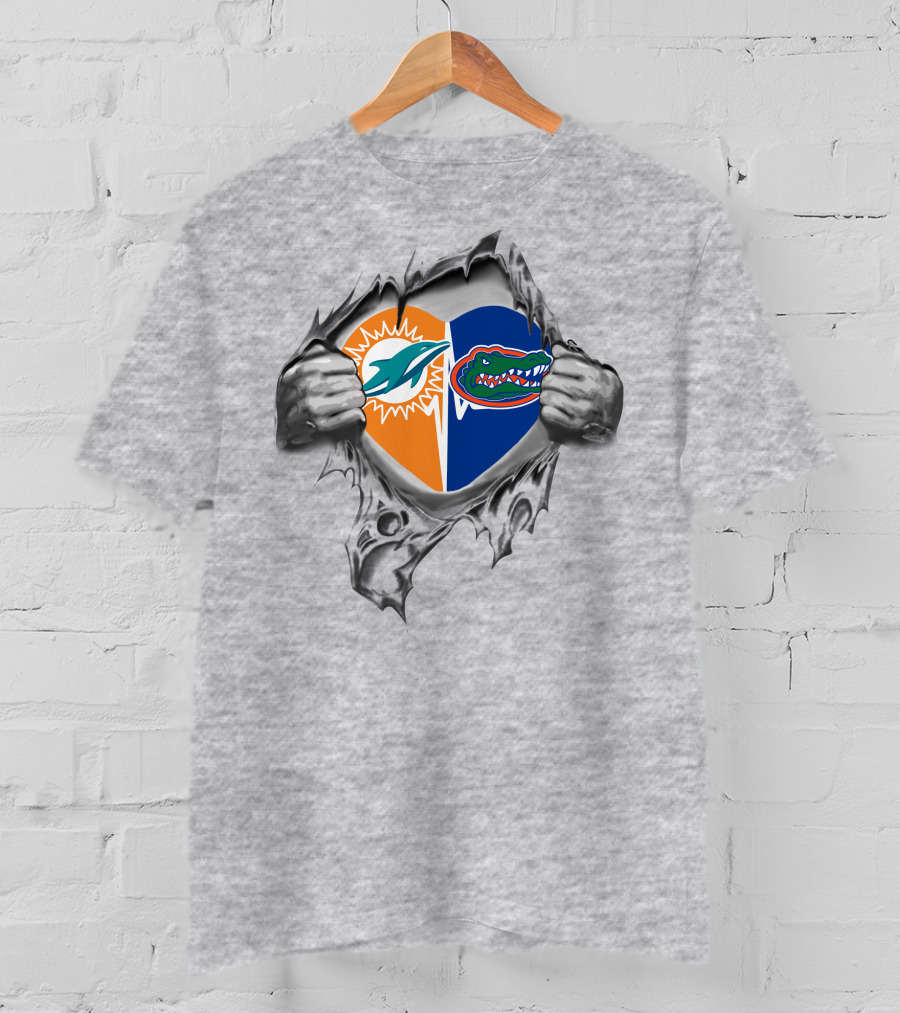 Dolphins Florida Gators It's In My Heart T-Shirt
