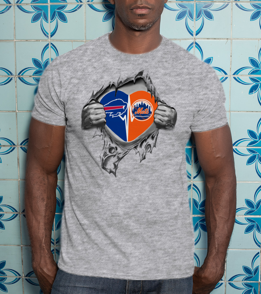Bills Mets Heartbeat Passion T-Shirt