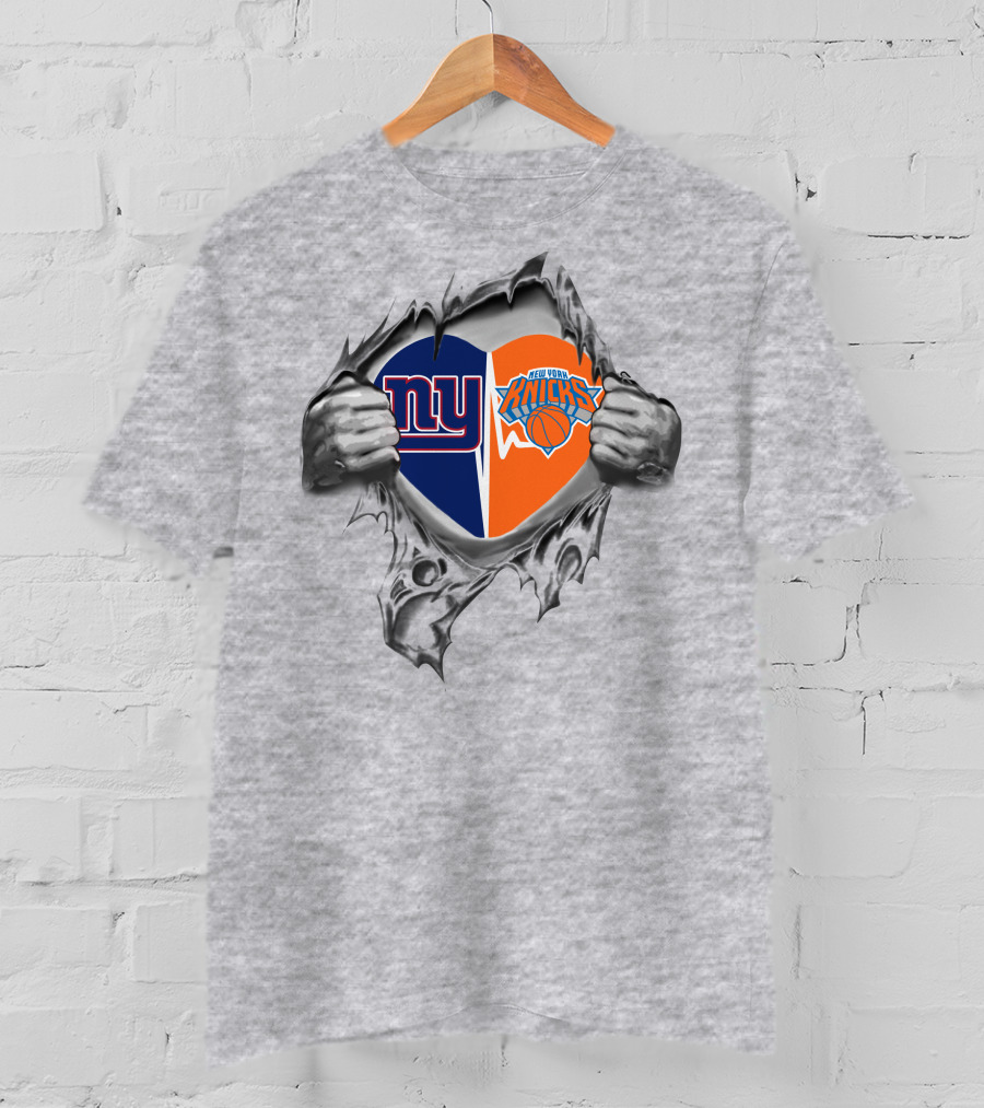 Ny Giants New York Knicks It's In My Heart T-Shirt