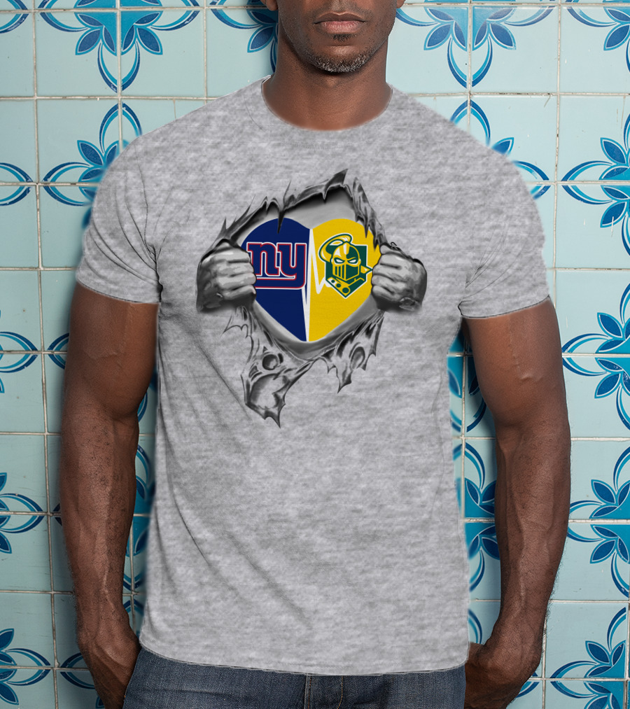 New York Giants Clarkson Golden Knights Heart T-Shirt