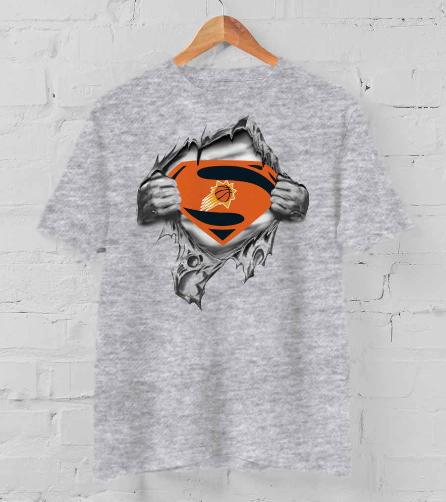 Superman Phoenix Suns Basketball Emblem Burst T-Shirt