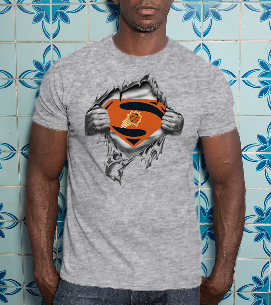 Superman Phoenix Suns Basketball Emblem Burst T-Shirt