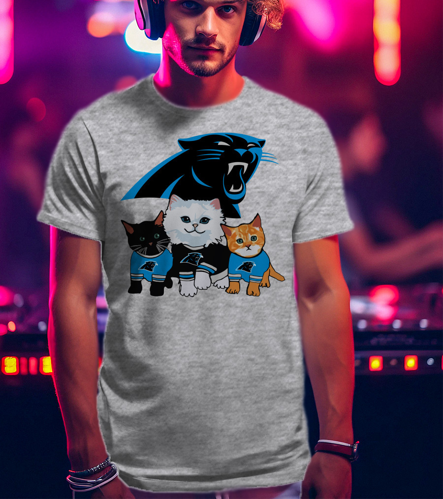 Carolina Panthers Cat Trio T-Shirt