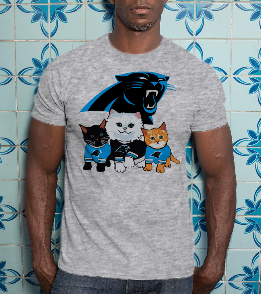 Carolina Panthers Cat Trio T-Shirt