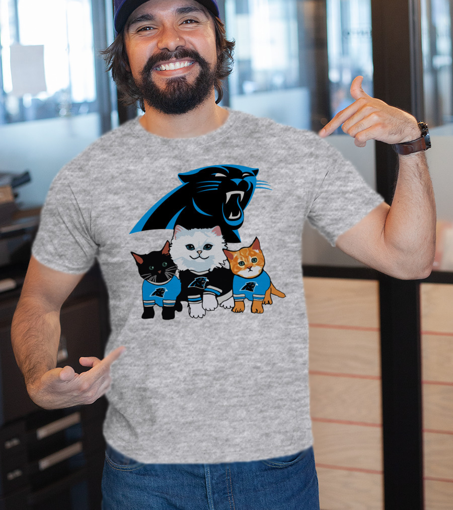 Carolina Panthers Cat Trio T-Shirt