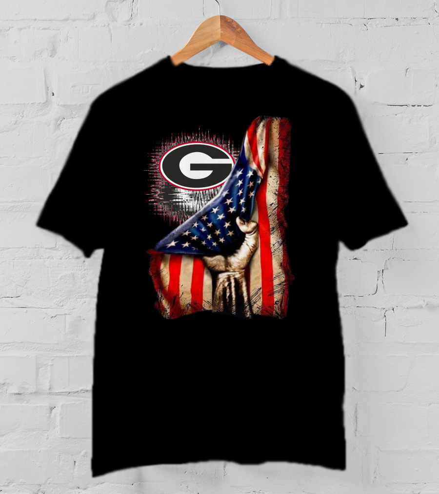 Georgia Bulldogs American Flag G Logo Patriotic T-Shirt