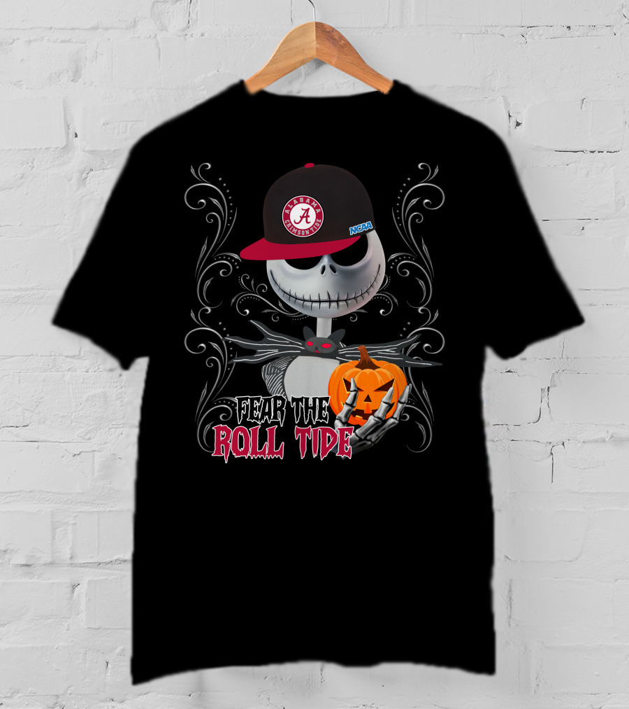 Fear The Roll Tide Alabama Crimson Tide Halloween T-Shirt