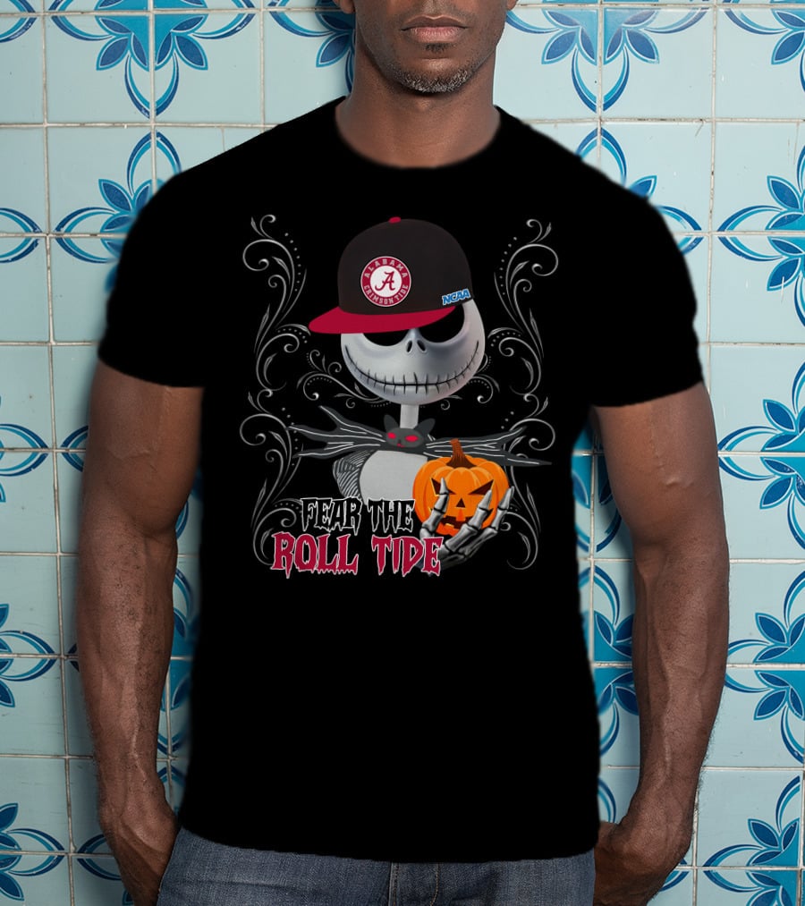 Fear The Roll Tide Alabama Crimson Tide Halloween T-Shirt