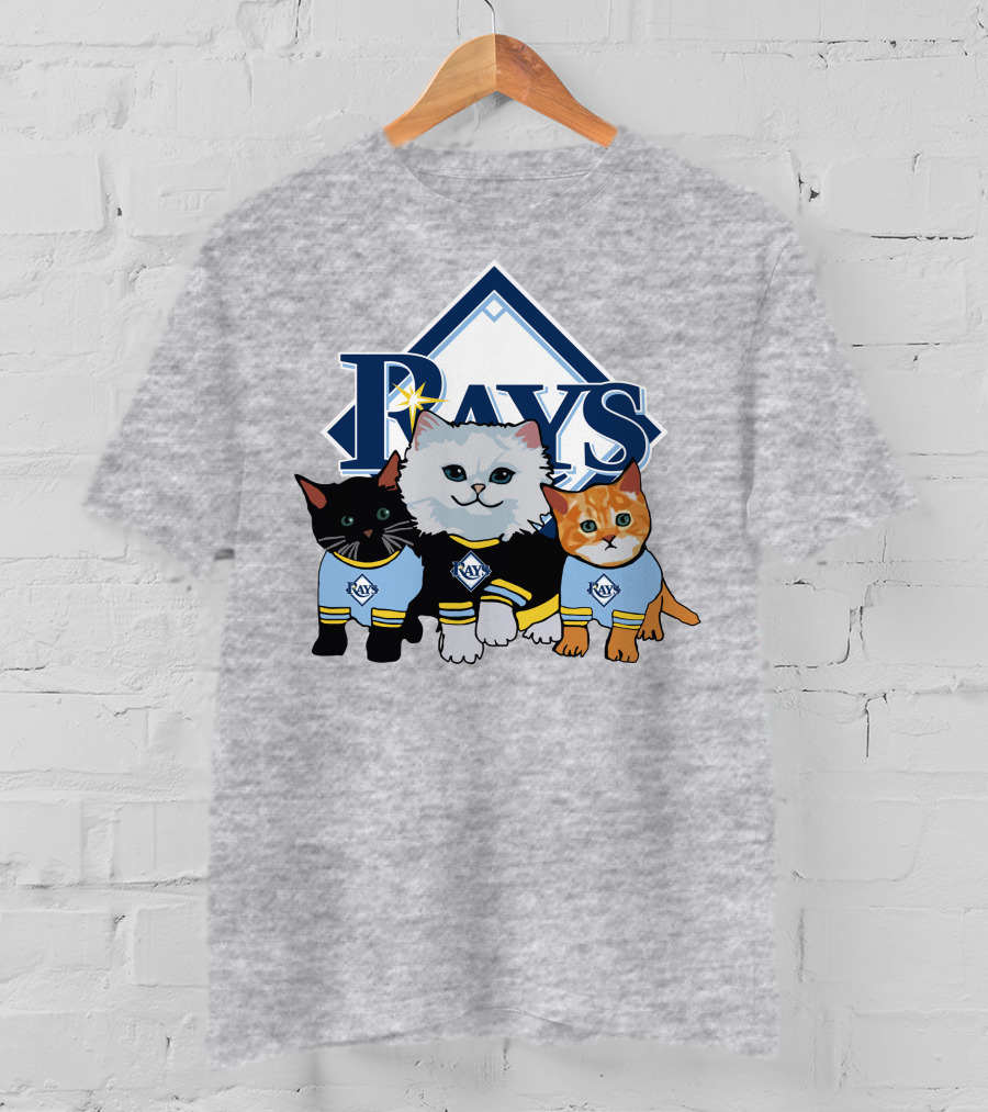 Rays Cats Wearing Team Jerseys Tampa Bay T-Shirt