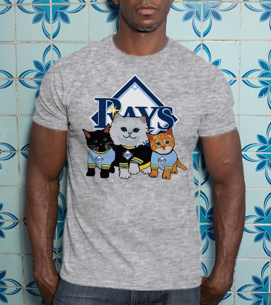 Rays Cats Wearing Team Jerseys Tampa Bay T-Shirt