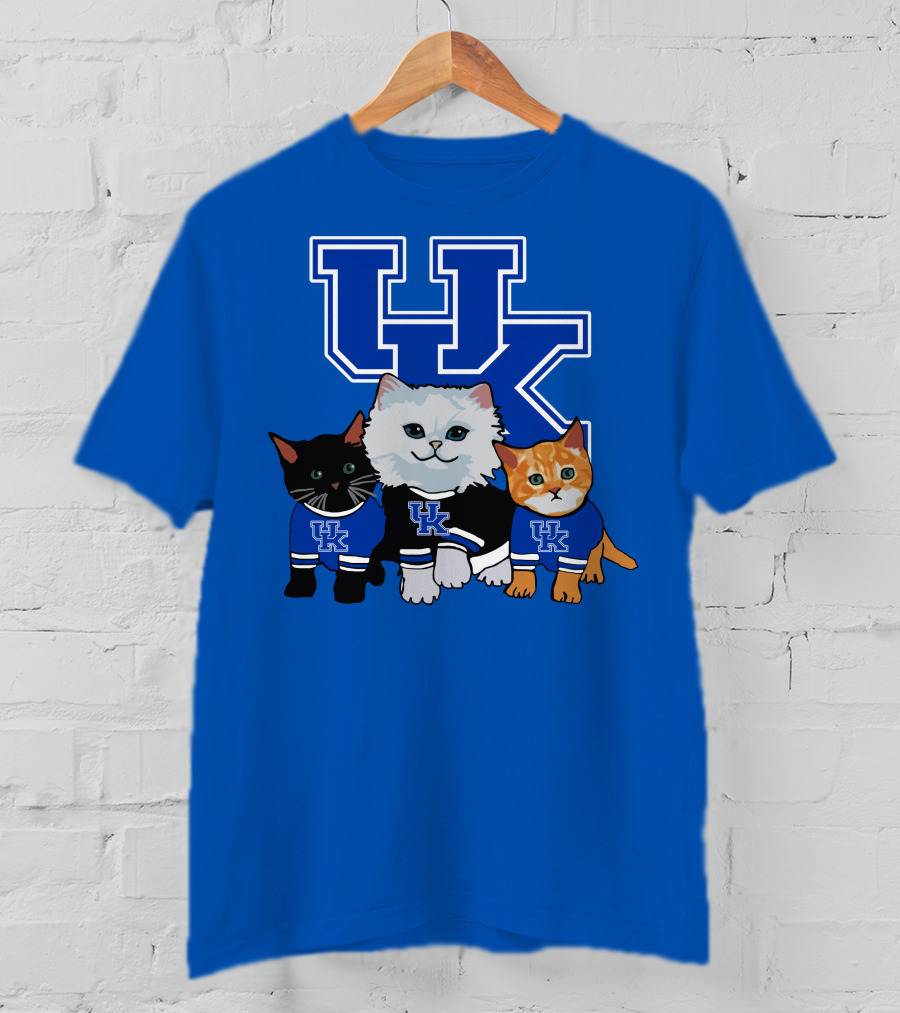Kentucky Wildcats UK Logo Cats In Team Sweaters T-Shirt