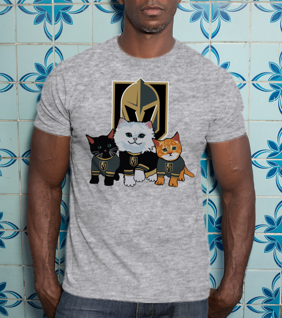 Vegas Golden Knights Cats Team T-Shirt
