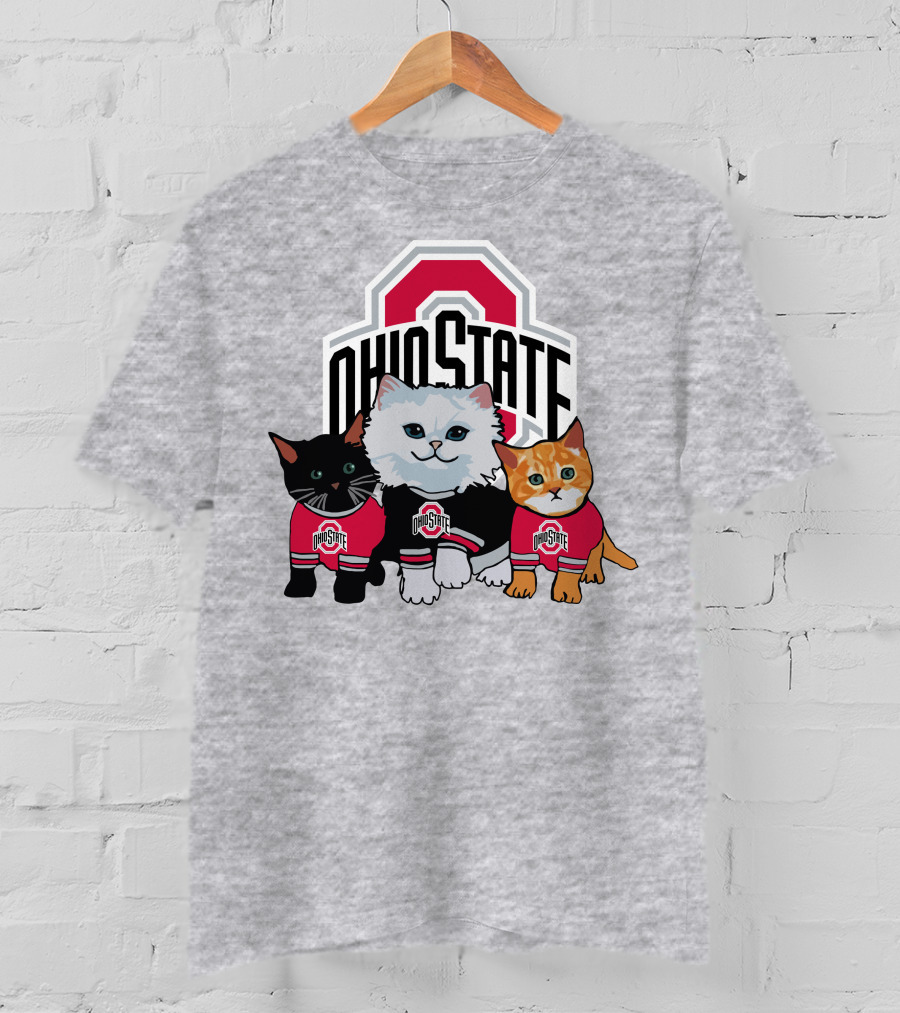 Ohio State Buckeyes Cats In Team Jerseys T-Shirt