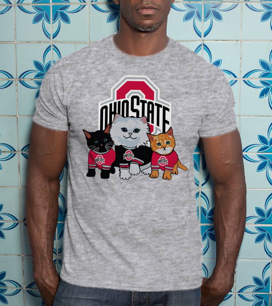 Ohio State Buckeyes Cats In Team Jerseys T-Shirt