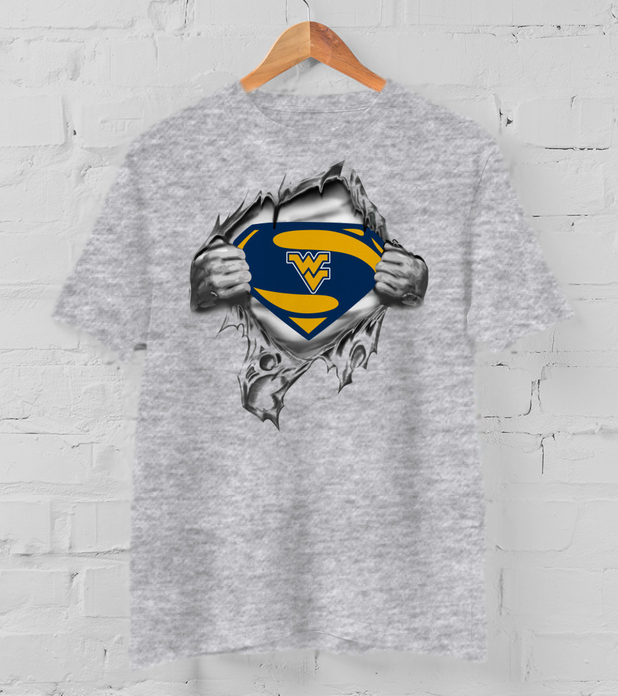 378 West Virginia Mountaineers Superman T-Shirt