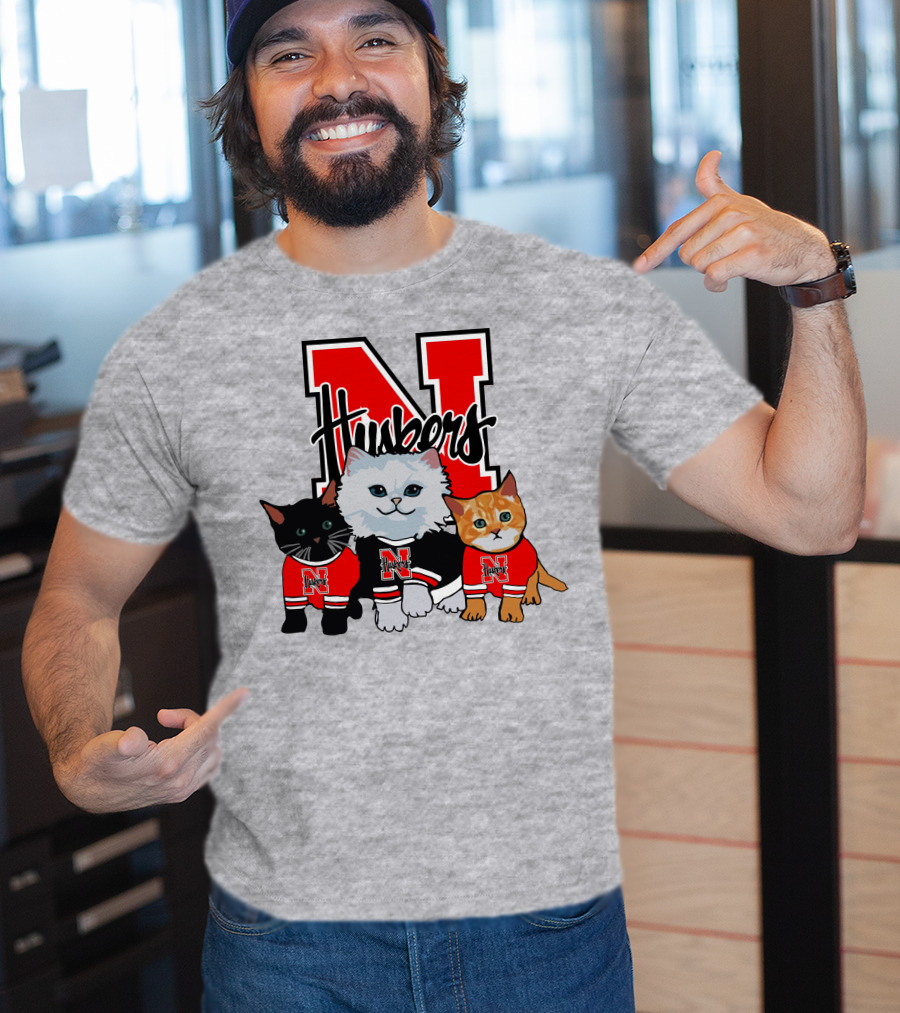 Nebraska Cornhuskers Huskers Cats In Red Jerseys T-Shirt