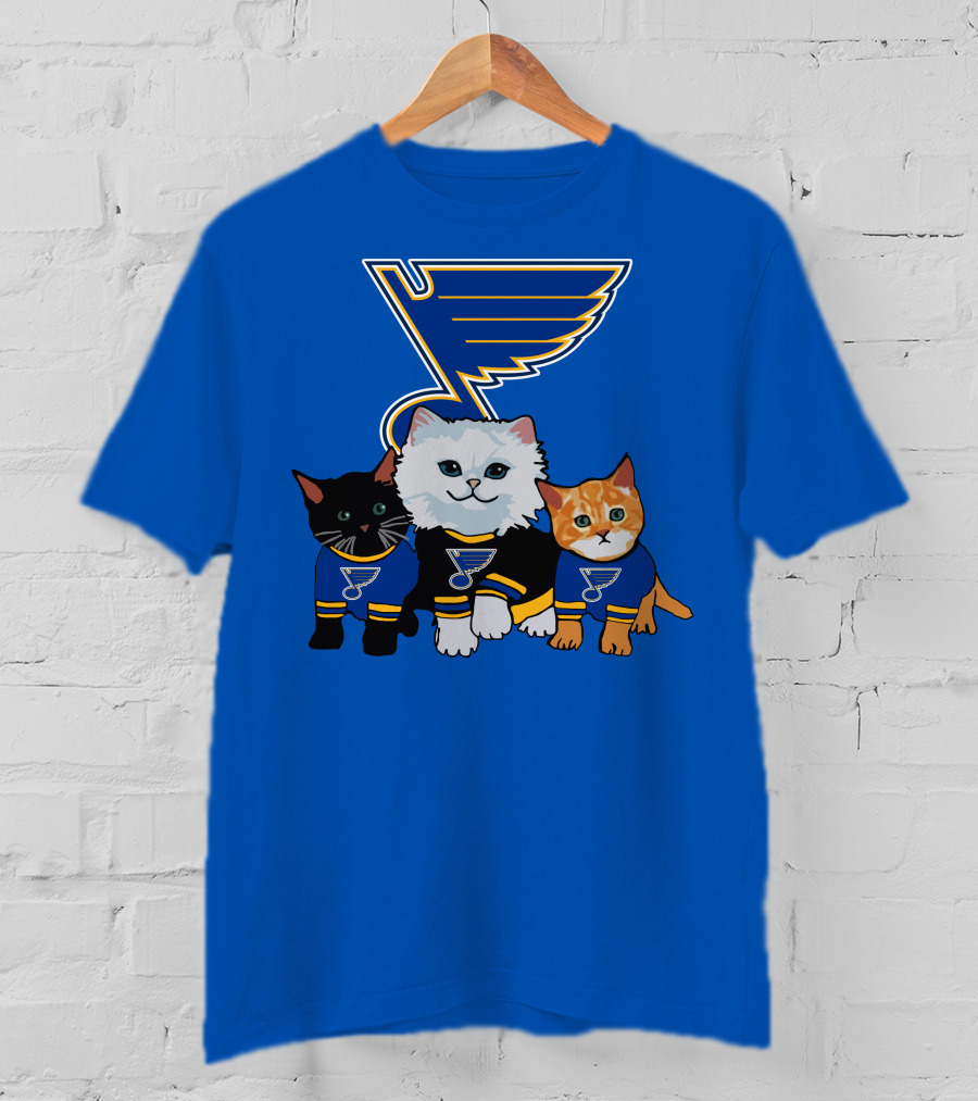 St Louis Blues Cats In Team Jerseys T-Shirt
