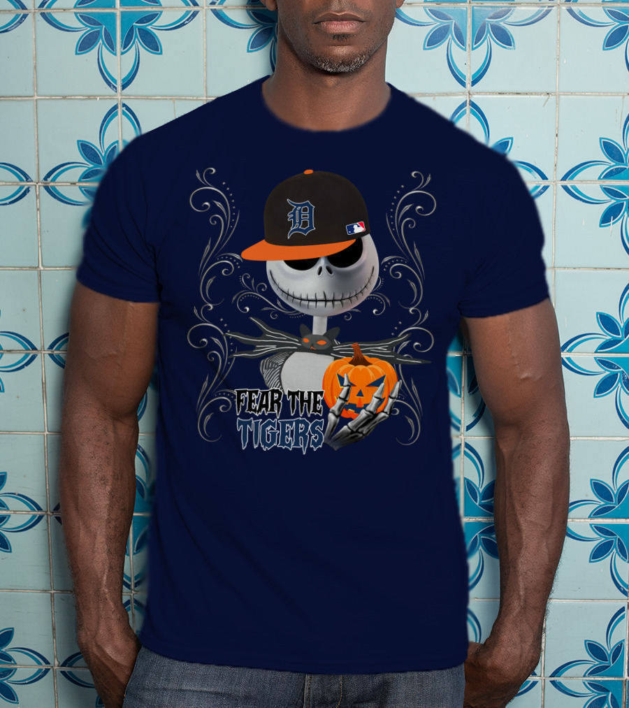 Fear The Tigers Halloween Detroit T-Shirt