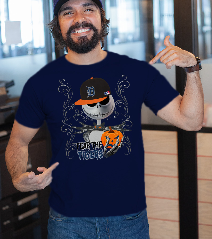 Fear The Tigers Halloween Detroit T-Shirt