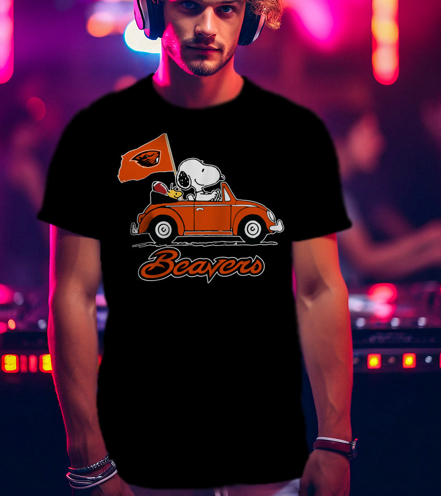 Snoopy Oregon State Beavers Ride Forever T-Shirt