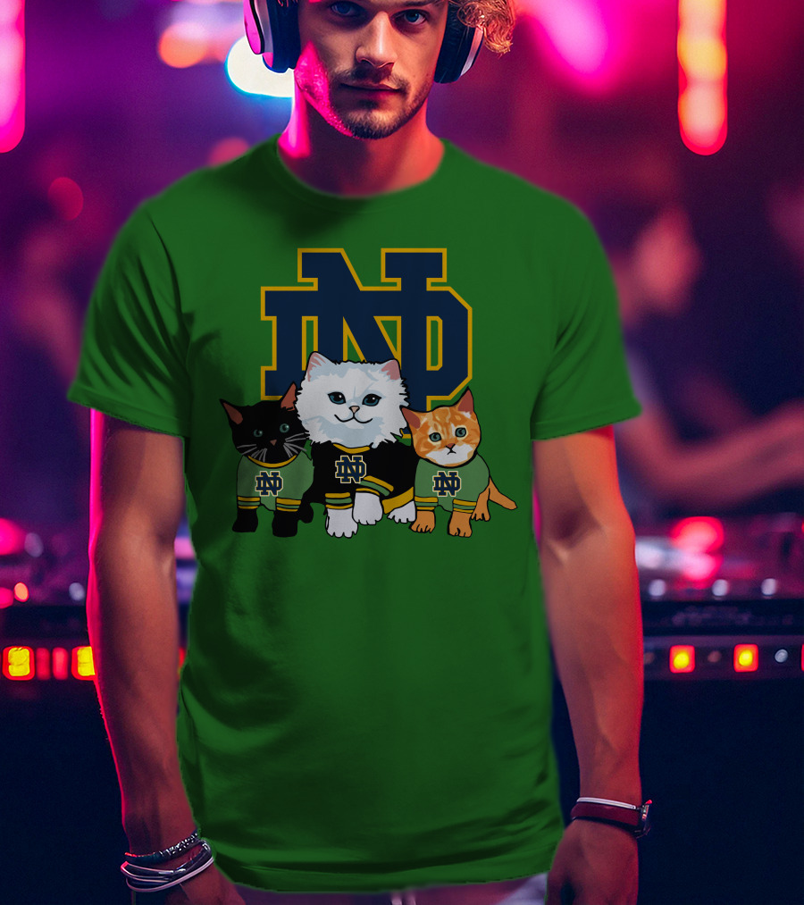 Notre Dame Fighting Irish ND Cute Cats T-Shirt