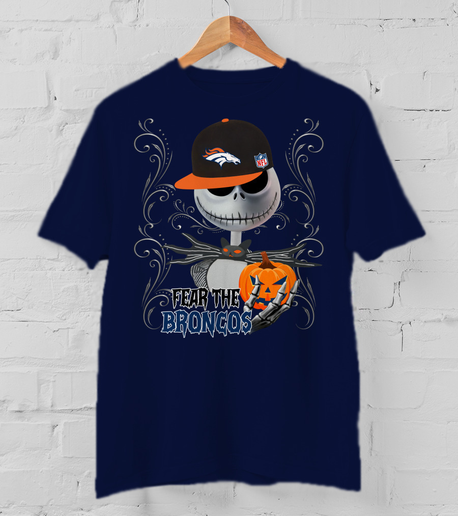 Fear The Denver Broncos Halloween NFL T-Shirt