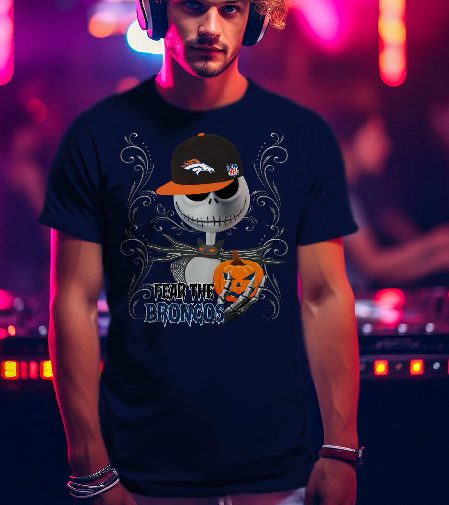 Fear The Denver Broncos Halloween NFL T-Shirt