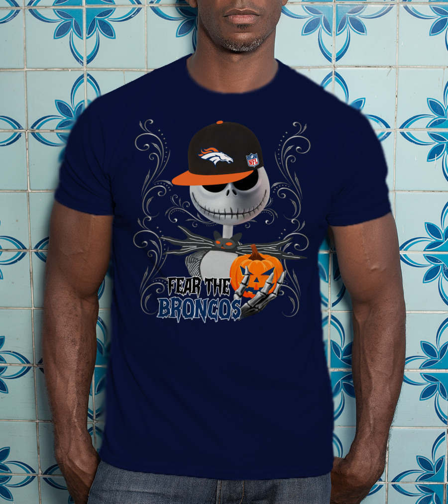Fear The Denver Broncos Halloween NFL T-Shirt