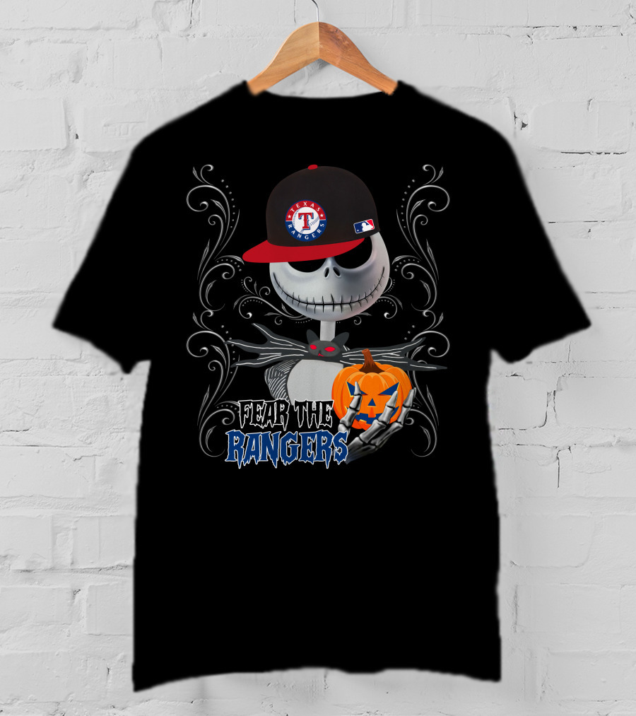 Fear The Texas Rangers Halloween Pumpkin T-Shirt