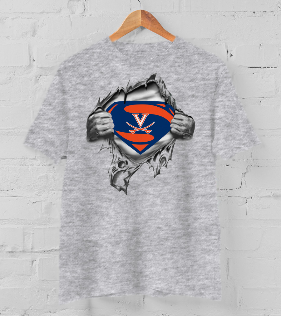 Superman Logo Virginia Cavaliers Fan Shirt 384 T-Shirt