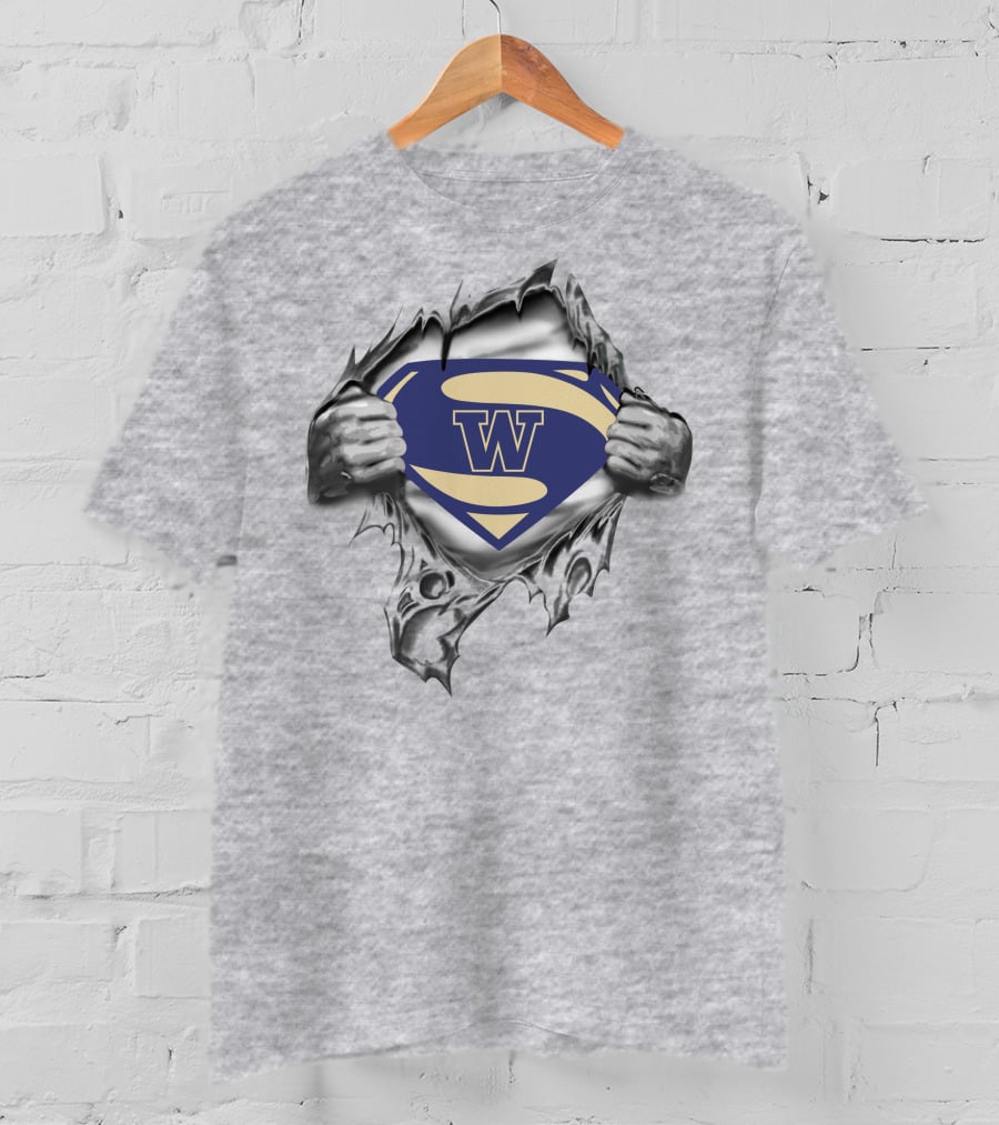 381 Washington Huskies Superman Logo Fan T-Shirt