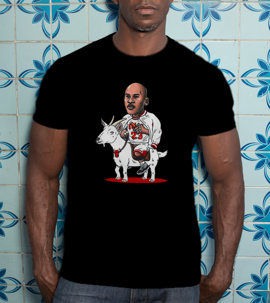 23 Michael Jordan Riding Goat Gardeniateeworld T-Shirt