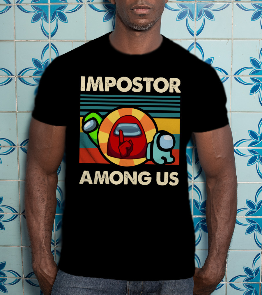 IMPOSTOR AMONG US Retro Crewmates T-Shirt