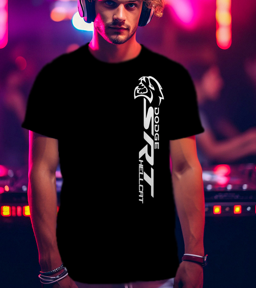 Dodge SRT Hellcat Logo With Cat Head T-Shirt