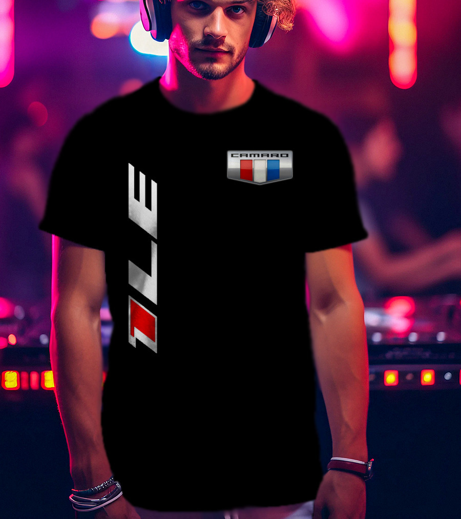 Camaro 1LE Performance Badge Red White Blue Stripe T-Shirt