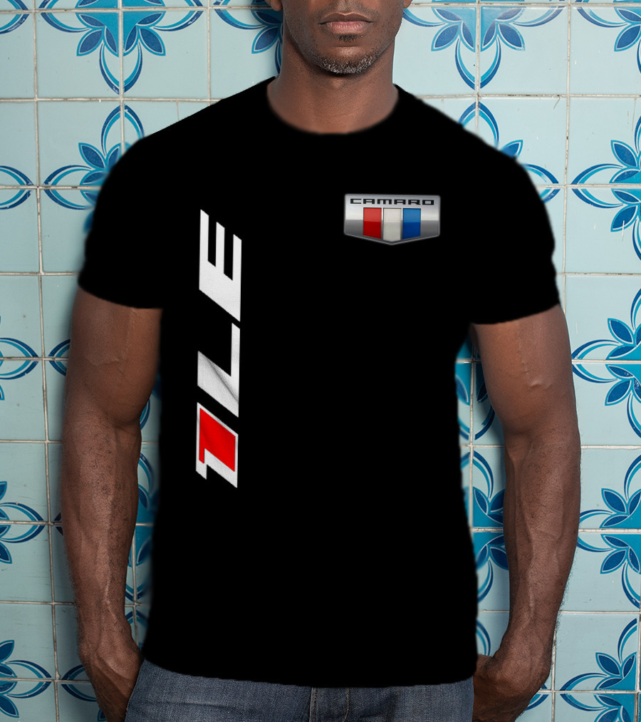 Camaro 1LE Performance Badge Red White Blue Stripe T-Shirt