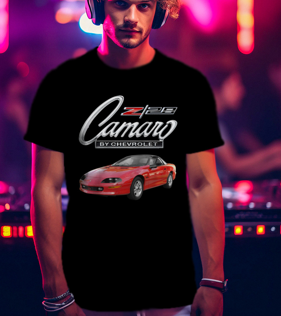 Camaro Z28 By Chevrolet Red Car T-Shirt
