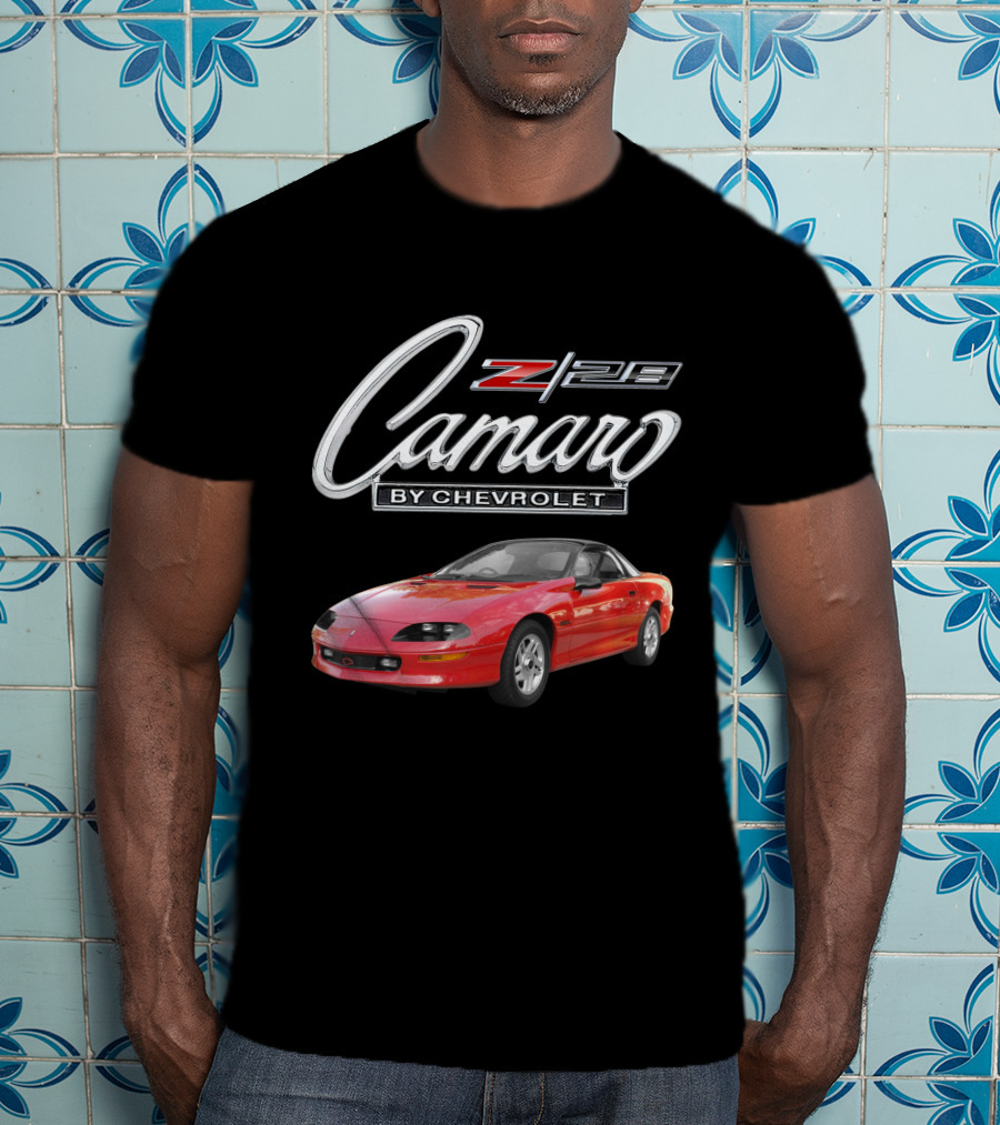 Camaro Z28 By Chevrolet Red Car T-Shirt