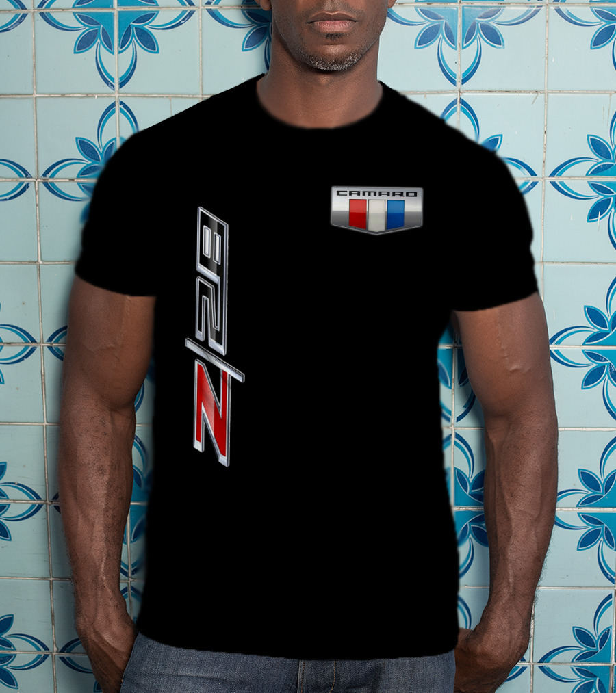Camaro Z28 Logo With Red White Blue Emblem T-Shirt